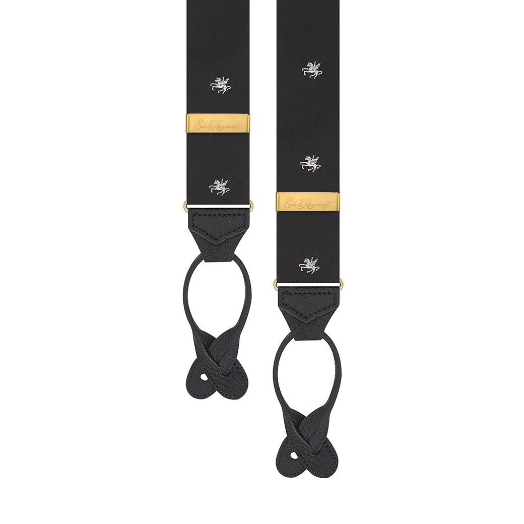 Inner Temple Crest Silver Silk Braces