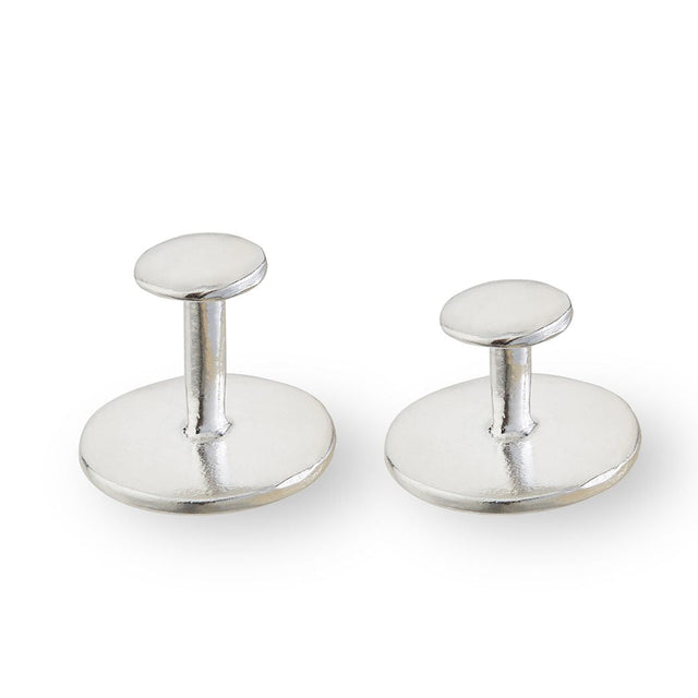 Silver Front and Back Collar Studs