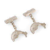 Silver Wig Cufflinks
