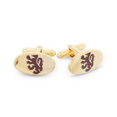 Lincoln's Inn T-Bar Oval Gilt Cufflinks