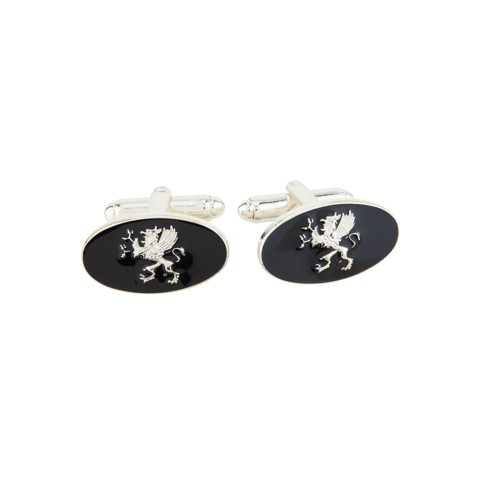 Gray's Inn Oval Silver Plated Cufflink