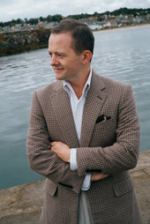 Single Breasted Notch Jacket In Houndstooth