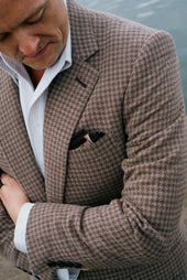 Single Breasted Notch Jacket In Houndstooth