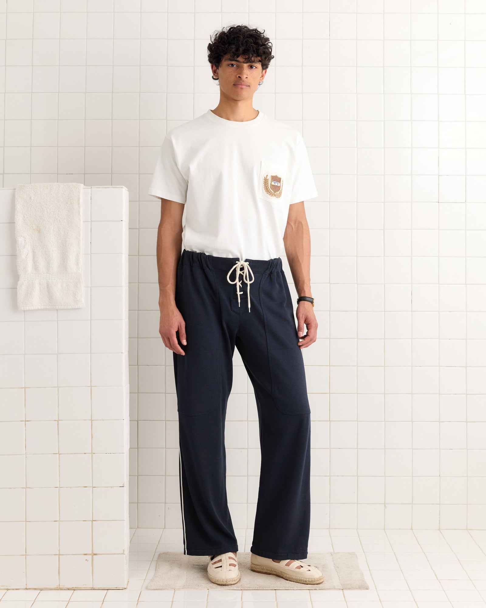 Lace-Front Sweatpants