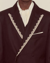 Lacework Double-Breasted Tuxedo Jacket