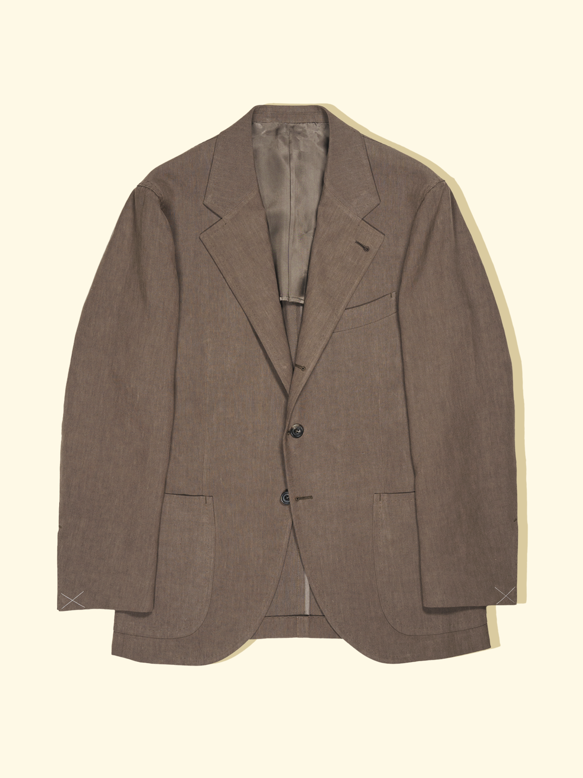 Sueded Linen Suit Jacket Cappuccino The Anthology