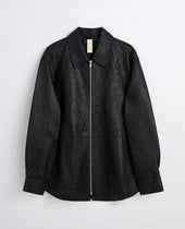Crinkle Leather Shirt