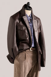 Kingsford Field Jacket Leather Brown