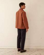 Leather Tab Jacket Brown