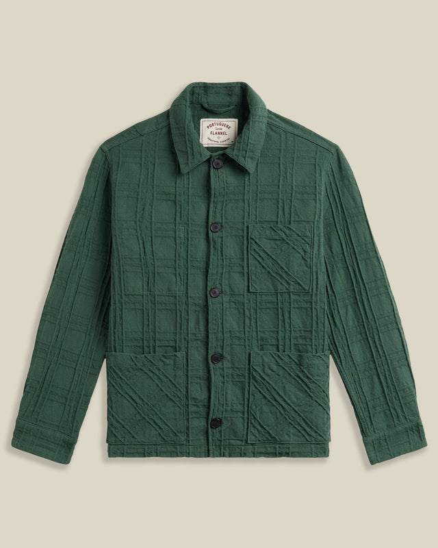 LEGACY JACKET IN EMBOSSED PLAID - GREEN