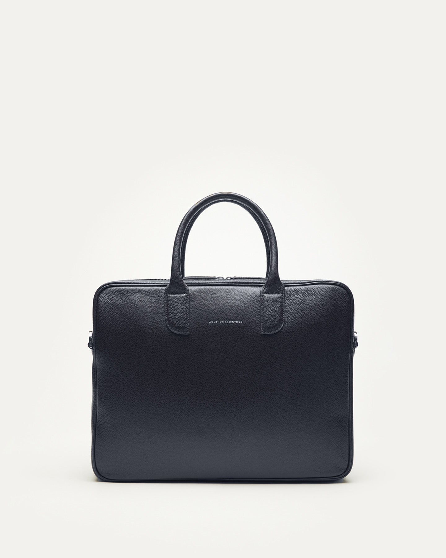 Lesage Pebble Grained Leather Computer Bag