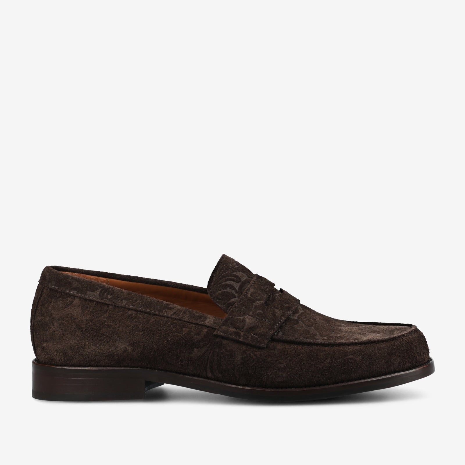 The Sterling Penny Loafer In Floral Suede