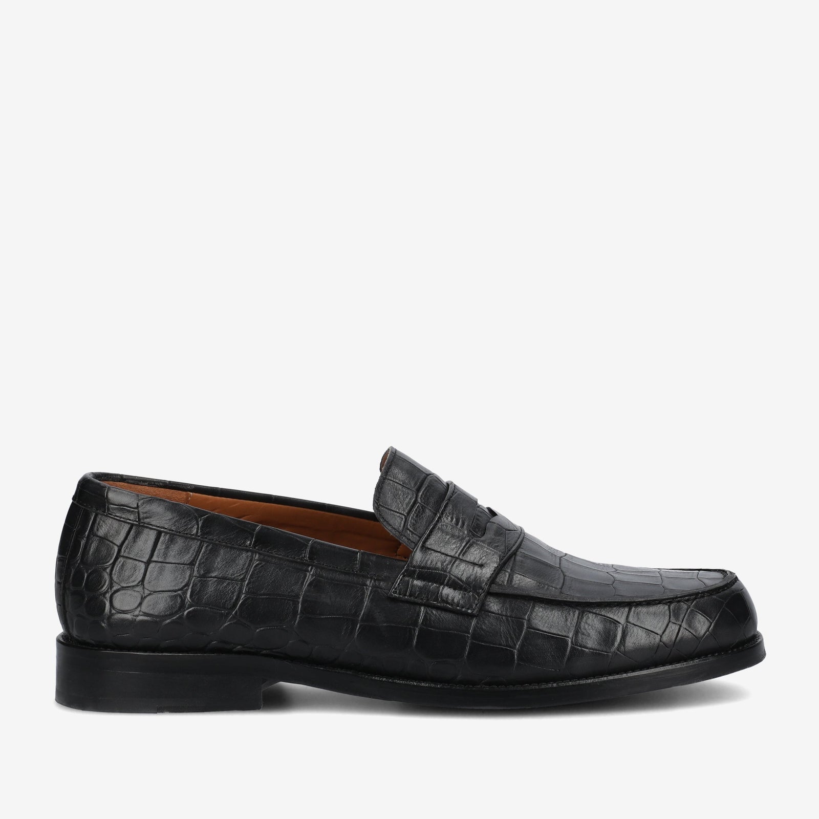 The Sterling Penny Loafer In Croco