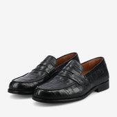 The Sterling Penny Loafer In Croco