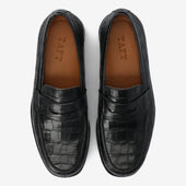The Sterling Penny Loafer In Croco