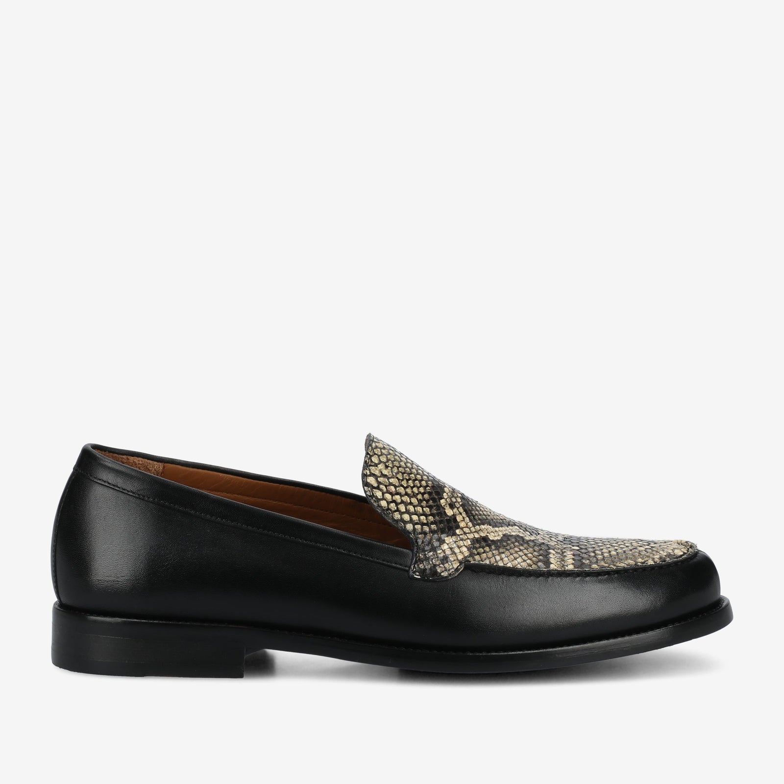 The Sterling Penny Loafer In Serpente