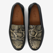 The Sterling Penny Loafer In Serpente