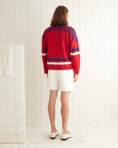 Rink Sweater - Red/Cream