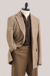 Architects Unstructured Blazer - Wool & Cashmere - Sand Prince of Wales