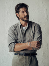 Oatmeal Jaspe Big Yank X Buck Mason 2-Pocket Ventilated Work Shirt