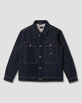 Lined Trucker Jacket (Single Rinse Denim)