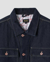 Lined Trucker Jacket (Single Rinse Denim)
