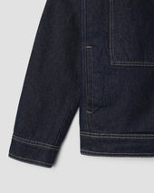 Lined Trucker Jacket (Single Rinse Denim)