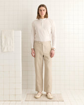 Lightweight Linen Side-Buckle Trousers - Wheat