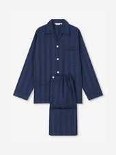 Men's Classic Fit Pajamas Lingfield Cotton Navy