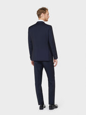 Abito Norma In Lana Mohair Blu Notte