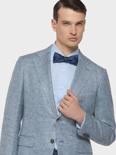 Giacca Norma In Seta Lino E Lana Blu