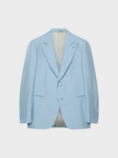 Giacca Norma In Shantung Di Seta Azzurro