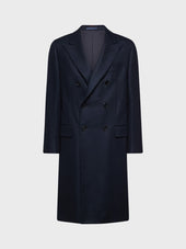 Cappotto Norma Doppiopetto In Lana E Cashmere Blu