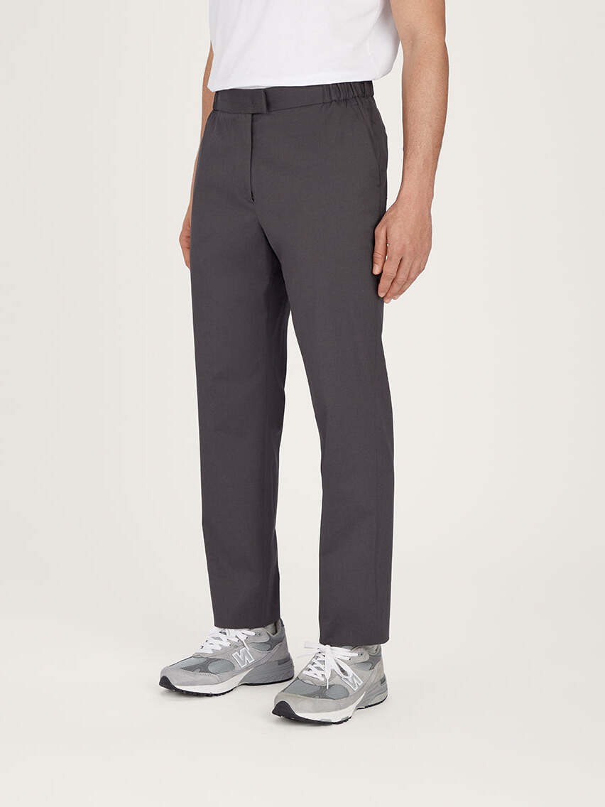 The 24 Trouser Relaxed Fit Grey Stretch Cotton