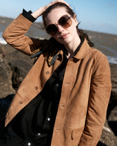 Perforated Suede Driving Jacket