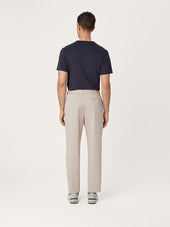 The 24 Trouser Relaxed Fit Beige Stretch Cotton