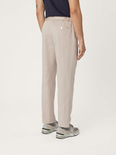 The 24 Trouser Relaxed Fit Beige Stretch Cotton