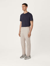 The 24 Trouser Relaxed Fit Beige Stretch Cotton