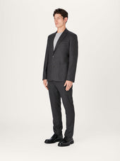 The 24 Trouser Wool Charcoal Wool Flannel