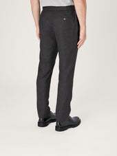 The 24 Trouser Wool Charcoal Wool Flannel