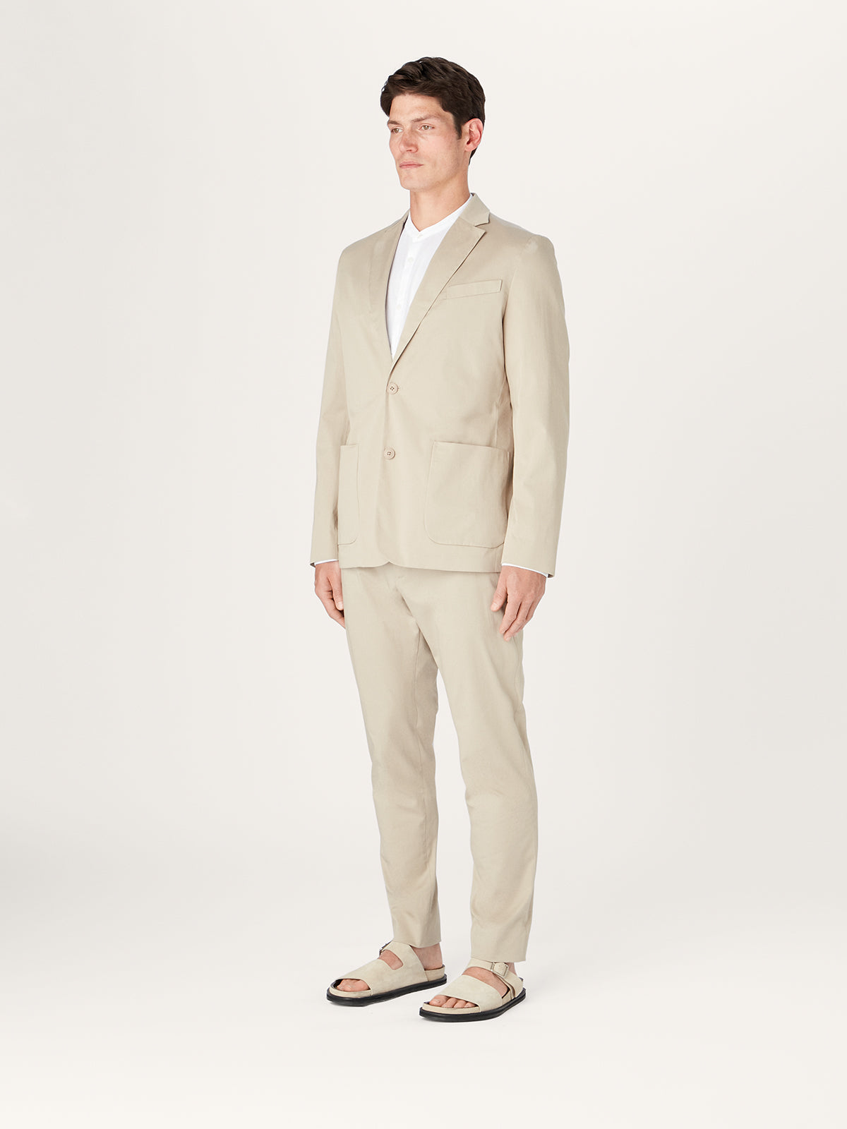 The 24 Blazer Beige Stretch Cotton