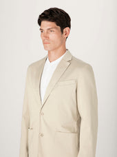 The 24 Blazer Beige Stretch Cotton