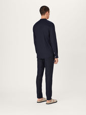 The All Day Shirt Linen Collarless Linen