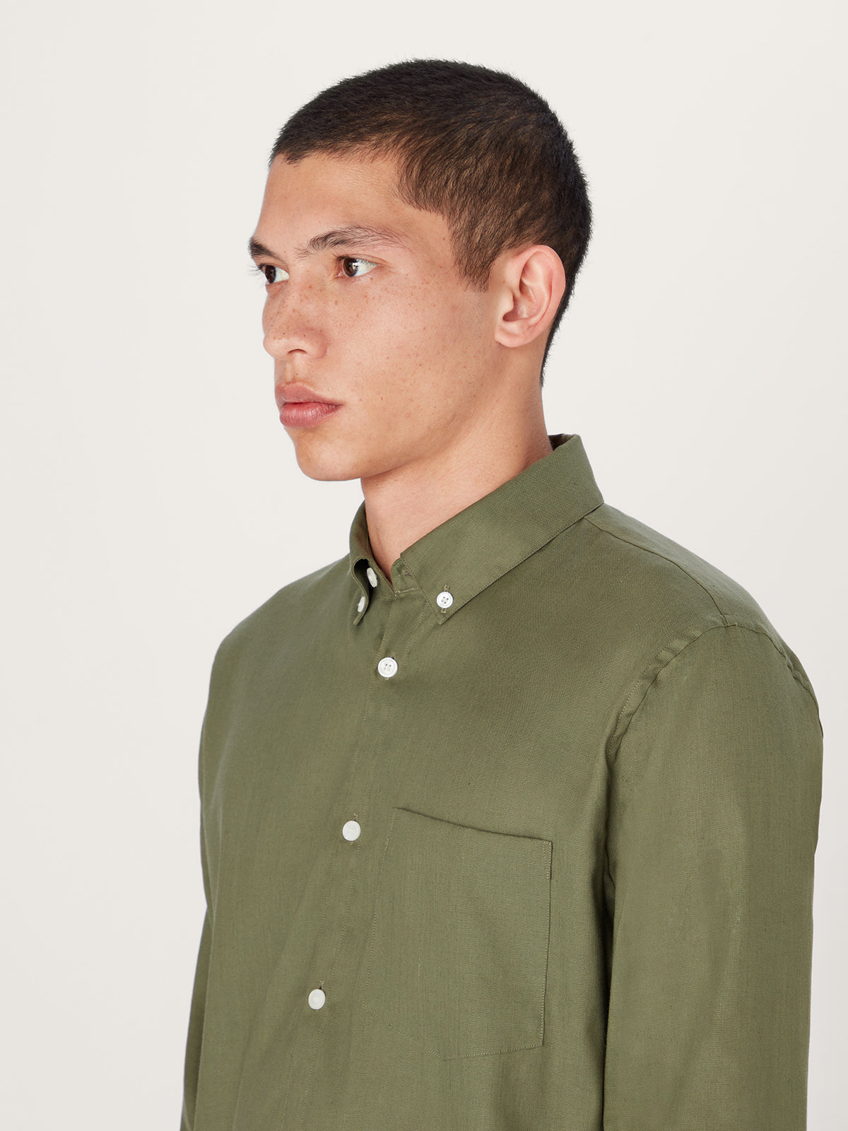 The All Day Shirt Linen Collared Linen