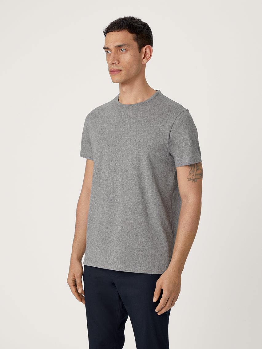 The Classic Tee Grey Marl Organic Cotton