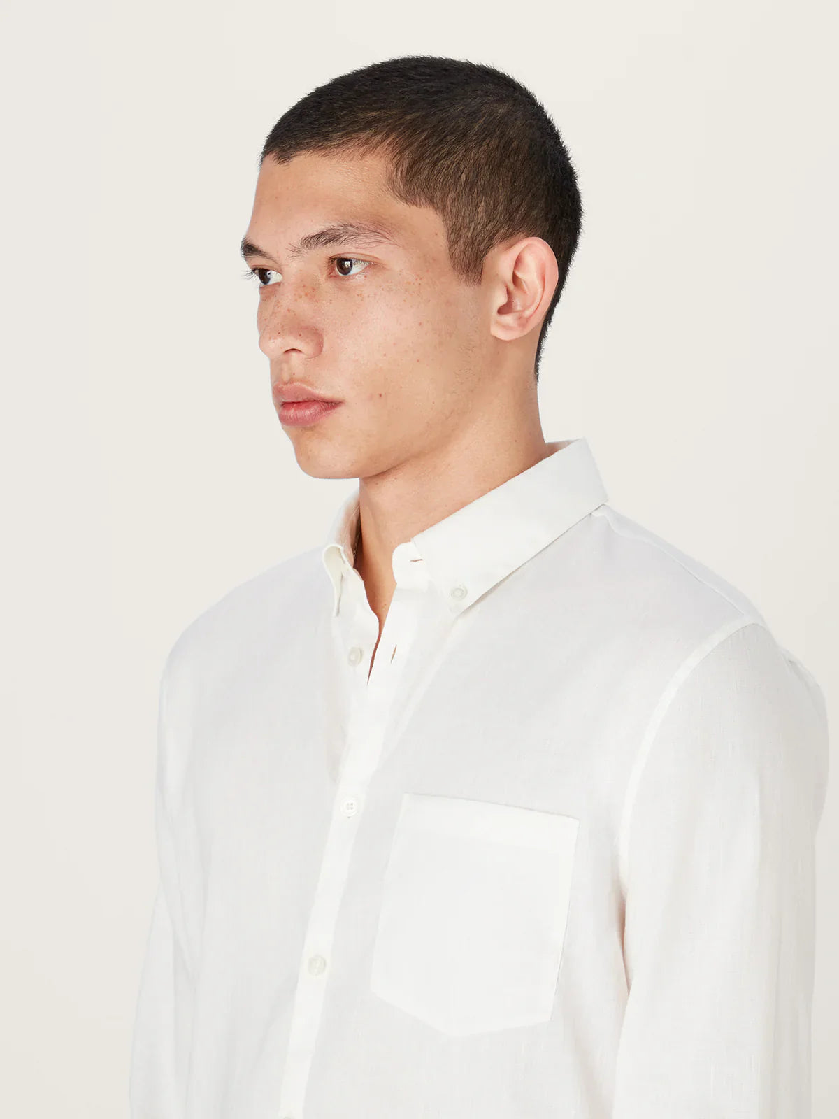 The All Day Shirt Linen Collared Linen