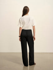 Black Duskdream Satin Pull-On Pant