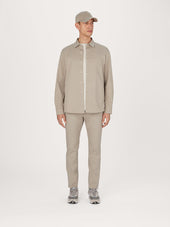 The 24 Overshirt Dark Beige Stretch Cotton