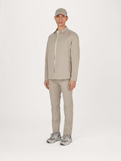 The 24 Overshirt Dark Beige Stretch Cotton