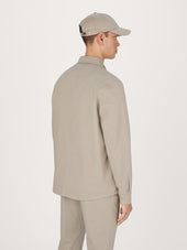 The 24 Overshirt Dark Beige Stretch Cotton